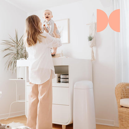 Angelcare Original Dress-Up XL Windeleimer, 5 x weniger Folienverbrauch, Umweltfreundlicheres System mit 1 Nachfüllkassette