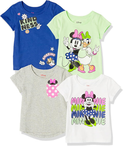 Essentials Disney | Marvel | Star Wars | Frozen | Princess Mädchen Kurzärmelige T-Shirts, Multi-Packs