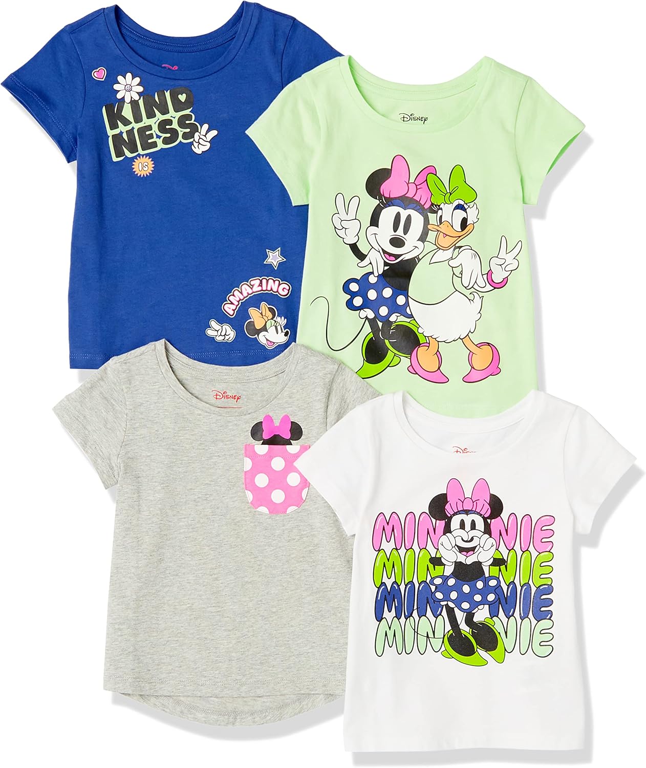 Essentials Disney | Marvel | Star Wars | Frozen | Princess Mädchen Kurzärmelige T-Shirts, Multi-Packs