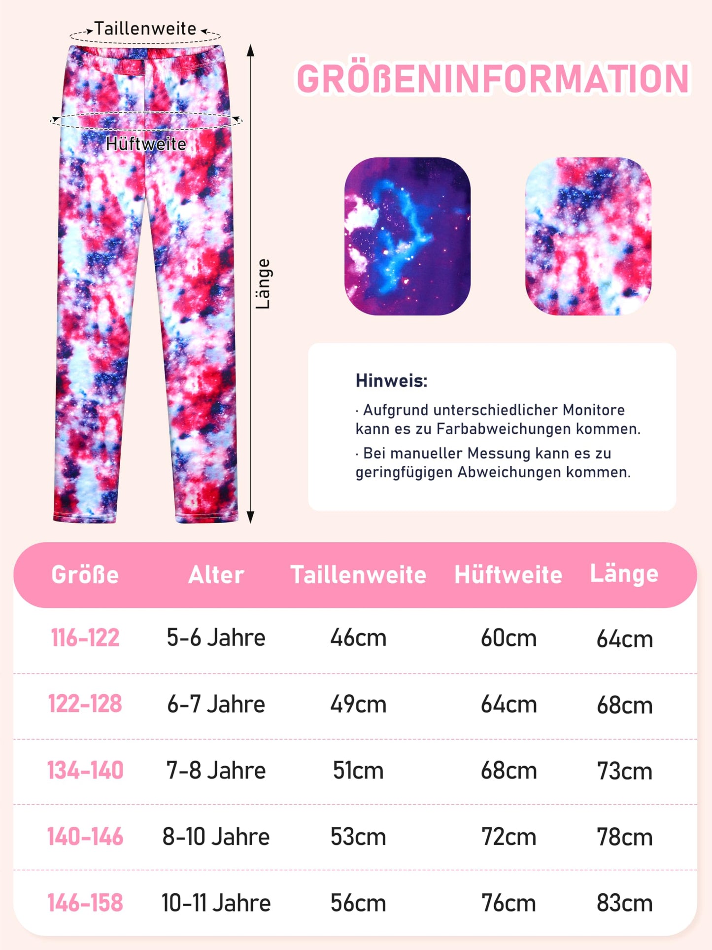Ruisita 2 Pack Girls Winter Leggings Warm Thick Fleece Lined Leggings for Kids Ankle Length Printed Stretch Pants