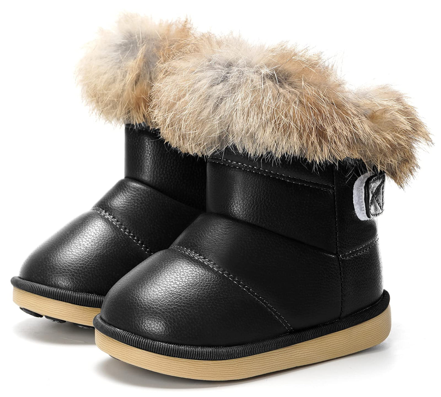 KVbabby Winter Shoes, Girls’ Warm Lined Winter Boots, Children's Ankle Boots, Waterproof Snow Boots, Soft Soles, Slip-On Boots