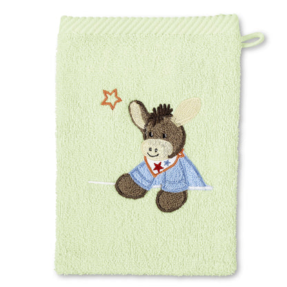 Sterntaler Waschhandschuh Esel Emmi, Größe: 21 x 15 cm, Mittelblau 7202070