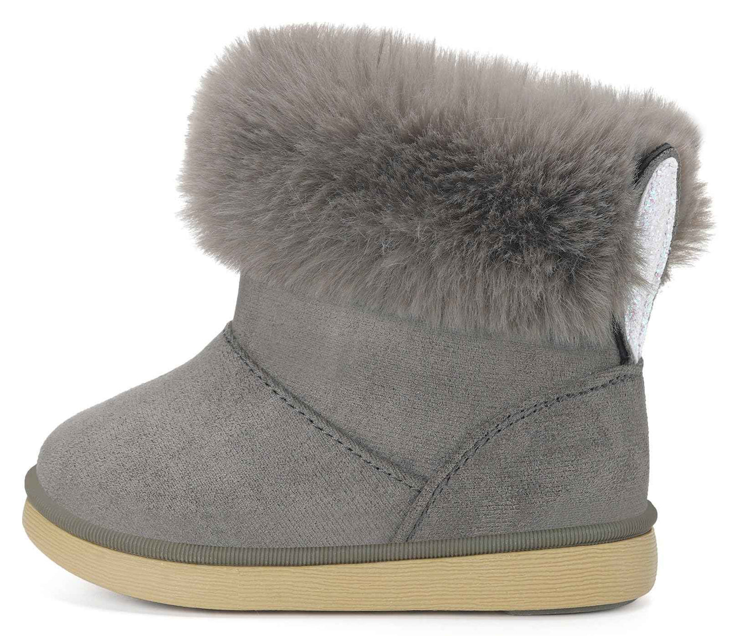 Gaatpot Baby Boots, Girls' Boots, Winter Shoes, Snow Boots, Children's Slip-On Boots, Warm Plush Lined, Comfortable, Rabbit Ears, Shoes, EU 20-29