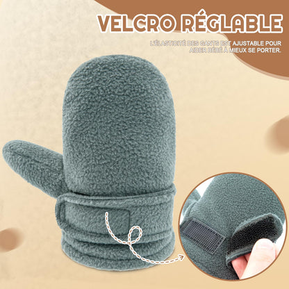 SEYUFN Baby Winter Gloves Fleece Lining Toddler Boys Warm Soft Baby Girls Adjustable Gloves Outdoor Gloves