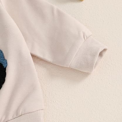 Baby-Frühlings-Outfit für Jungen, Trainingsanzüge mit Traktor-/Auto-Print, Sweatshirts mit langen Ärmeln mit Autodruck + elastische Kordelzughose, 2-teiliges Sportbekleidungsset, weiche Traktor-Outfits