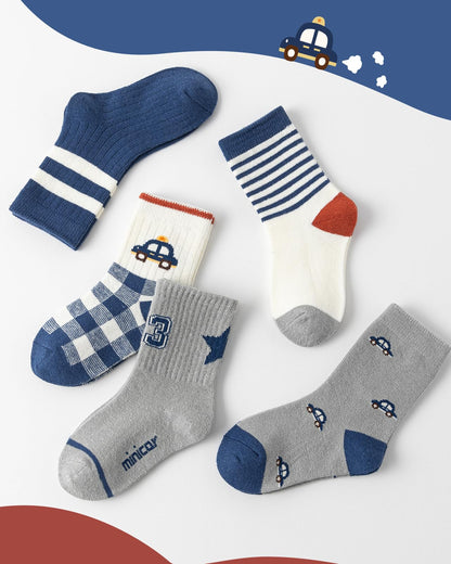 Kyopp 10 Paar Socken Kinder Mädchen und Jungen Funny Socken Lustig Animals Cotton Socken Crew Socks Winter/Sommer