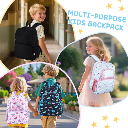 Kinderrucksack für Mädchen 5–8 Jahre, 12L Leichter & Wasserabweisender mit Brustgurt, Perfekt für Vorschule & Grundschule，Regenbogen