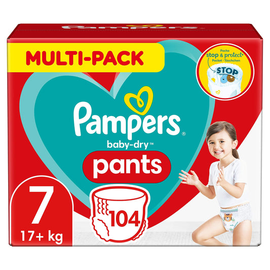 Pampers Baby-Dry Pants Größe 6, 138 Windeln, 13kg-19kg, 360° Passform hilft, Auslaufen zu verhindern