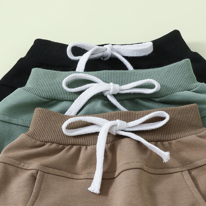 Himllauen Baby Jungen Shorts 3er-Pack Sommer Einfarbig Shorts 0-3 Jahre Kinder Kurze Hosen