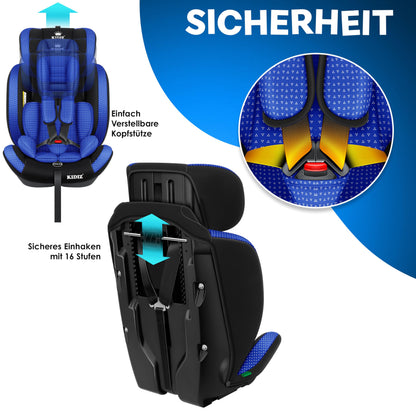 KIDIZ® Autokindersitz Triangle Premium Kindersitz Kinderautositz | Autositz Sitzschale | 9 kg - 36 kg 1-12 Jahre | Gruppe 1/2/3 | universal | zugelassen nach ECE R129/03 | mit Isofix
