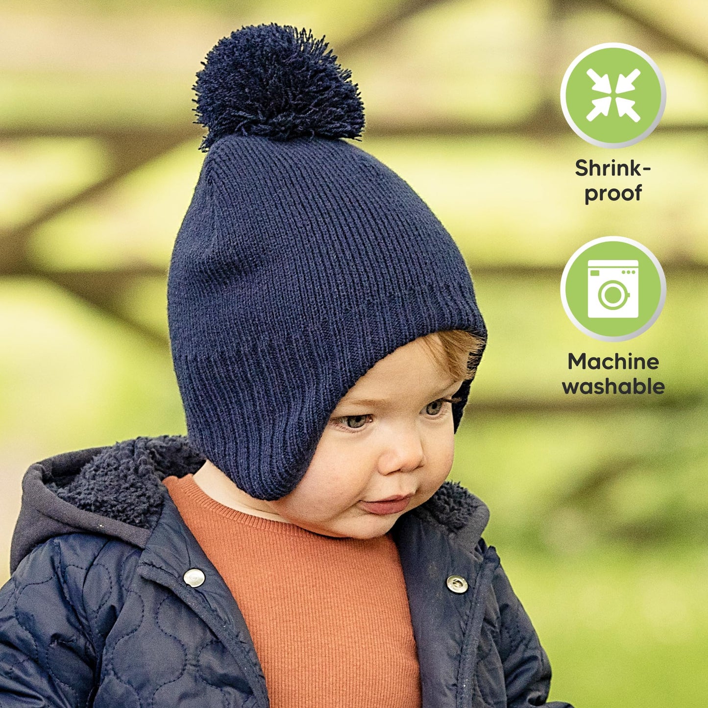 Baby Hat, Baby Hats for Baby Boys, Girls - Baby Winter Hat, Baby Hats, Newborn Hat, Baby Boy Hat, Baby Girl Hats, Toddler Boys Hat, Newborn Hats, Infant Hat (Navy) 