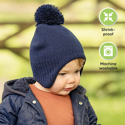 Baby Hat, Baby Hats for Baby Boys, Girls - Baby Winter Hat, Baby Hats, Newborn Hat, Baby Boy Hat, Baby Girl Hats, Toddler Boys Hat, Newborn Hats, Infant Hat (Navy) 