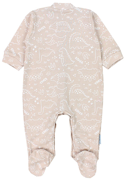 TupTam Baby Jungen Schlafstrampler Langarm Strampler Schlafanzug mit Fuß 3er Pack