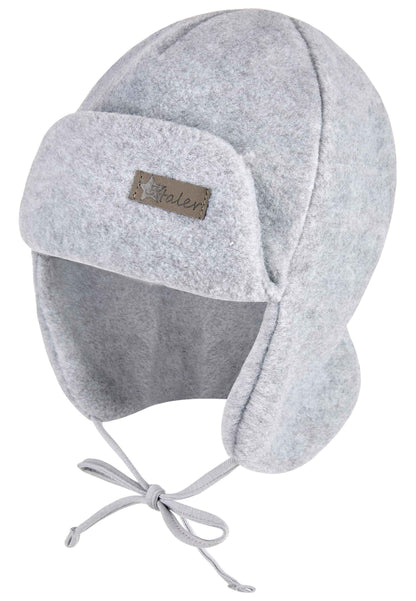 Sterntaler Aviator Hat with Ribbed Pattern - Subtle Striped