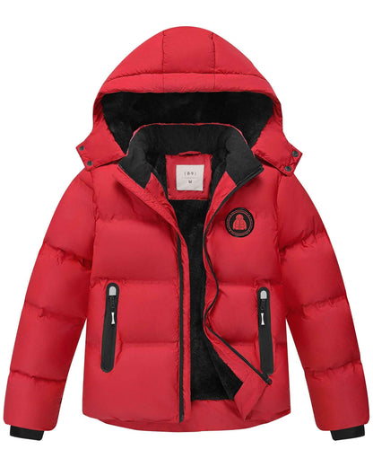 Winter Jacket Boys Girls Kids Jacket Warm Lined Puffer Jackets Children's Jackets Winter with Removable Hood Hiking Jacket