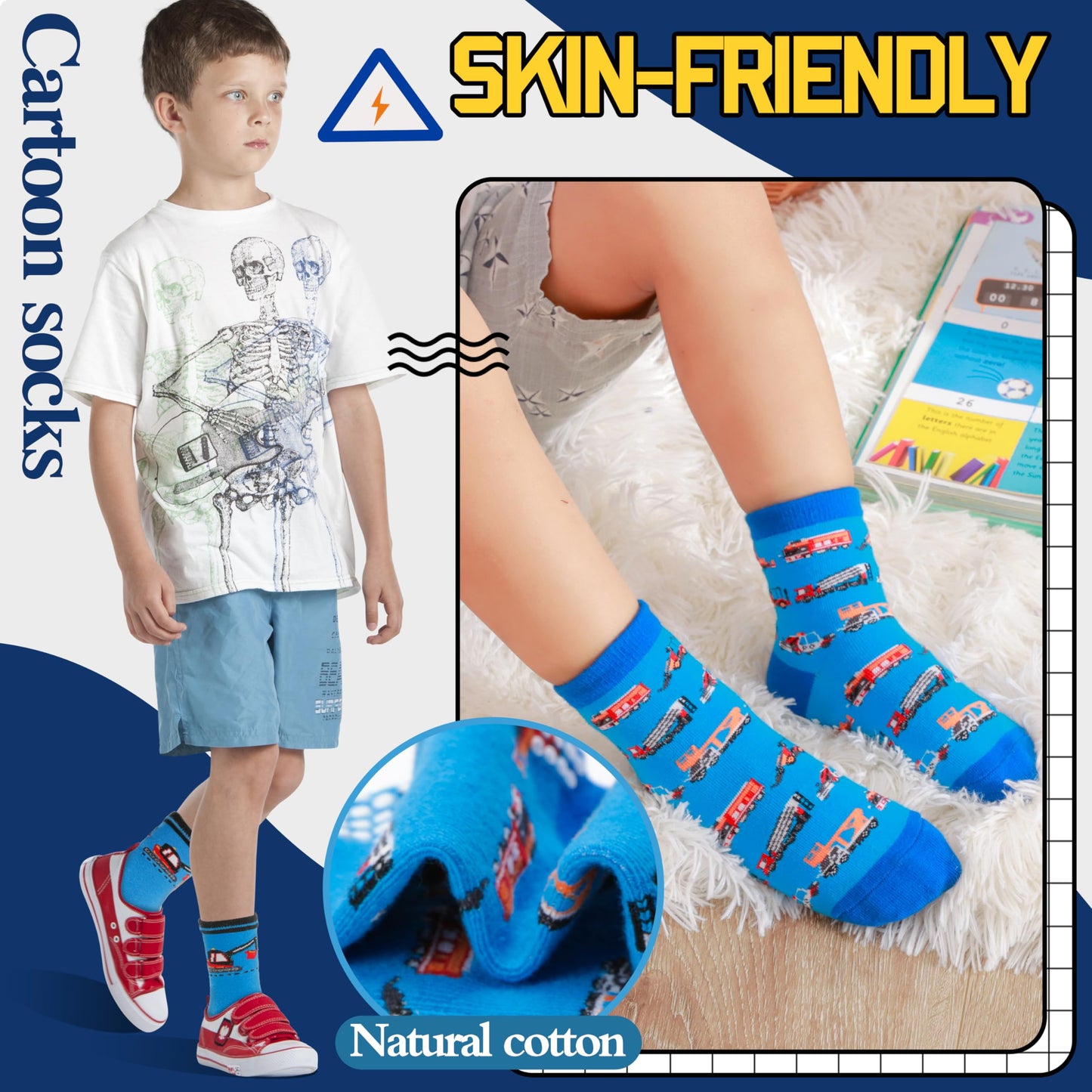 Welwoos 12 Paare Stoppersocken Kinder Baby Jungen Antirutschsocken Kinder Anti Rutsch Rutschfeste Baumwolle Socken