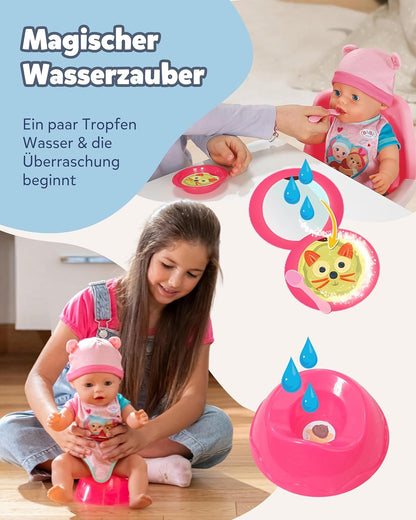 BABY born Emma - 43 cm Baby Doll - 10 Functions Including Accessories & Romper - Works Completely Without Batteries - Suitable for Children from 3 Years
