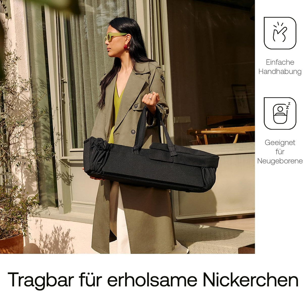 Bugaboo Babynest, tragbare Liegewanne mit Tragegurten