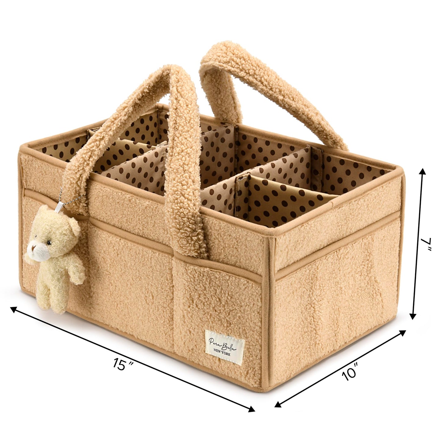 Baby Windel Caddy Organizer für Wickelauflage, Aufbewahrungskorb für Windeln und Tücher, Geschenk für Babyparty, Autowagen Organizer, Kindergarten Windel Organizer, Laptop