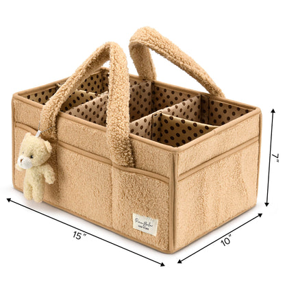 Baby Windel Caddy Organizer für Wickelauflage, Aufbewahrungskorb für Windeln und Tücher, Geschenk für Babyparty, Autowagen Organizer, Kindergarten Windel Organizer, Laptop