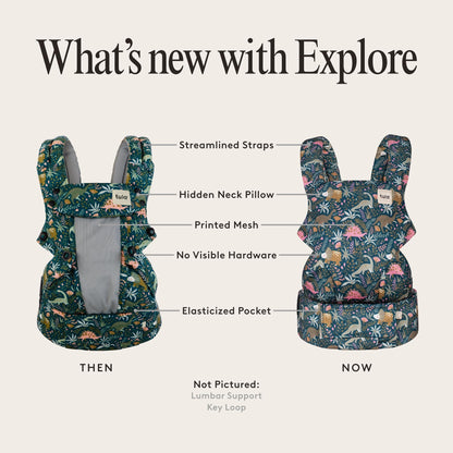 Tula Explore Babytrage für Neugeborene ab Geburt, 3-in-1 Baby-Tragetasche Bauchtrage Rückentrage Ergonomisch (3,2-20,4 kg), Play