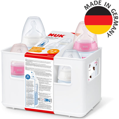 NUK Perfect Match Perfect Start Babyflaschenset | Ab 0 Monate | Passt sich dem Baby an | 4 Anti-Colic-Babyflaschen, Schnuller, Flaschenbürste und mehr | BPA-frei | 7 Stück