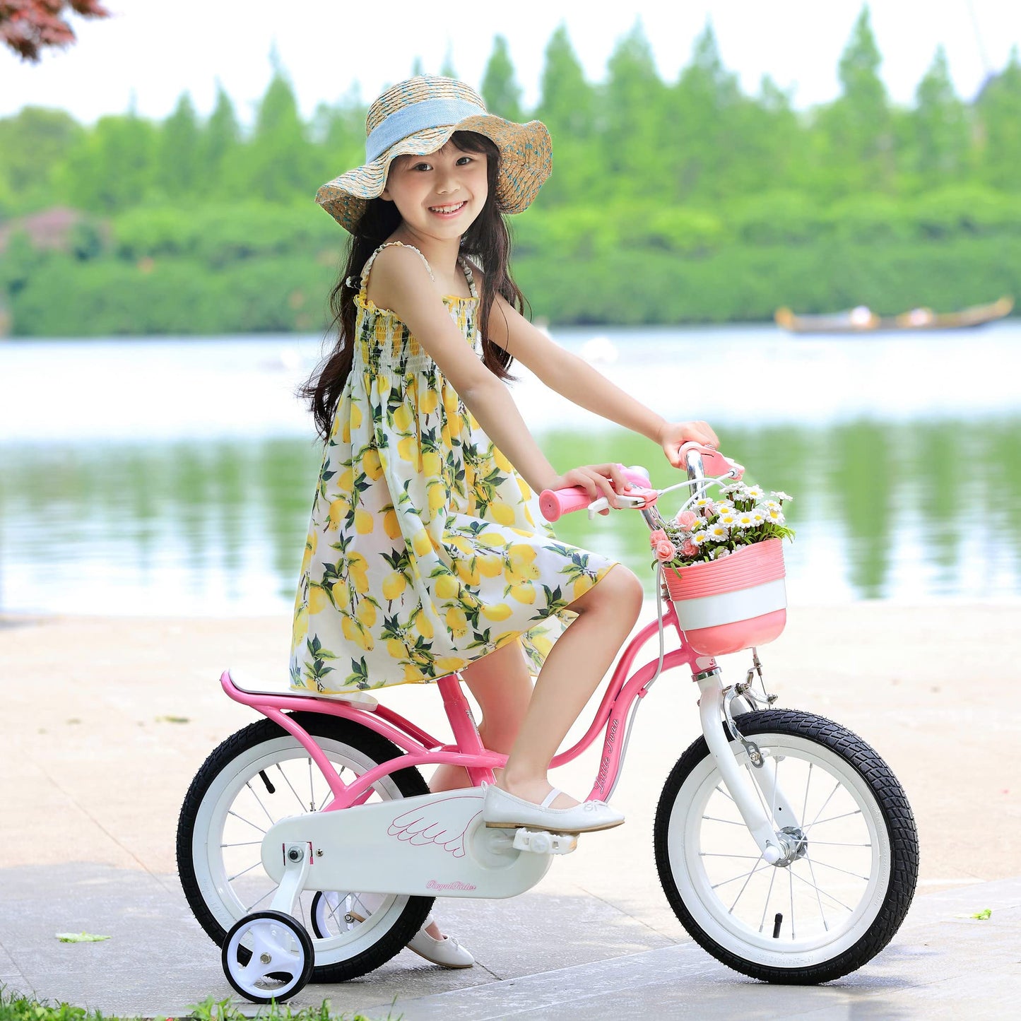 Royal Baby Little Swan Kinderfahrrad Mädchen Fahrrad Stützräder 12 14 16 18 Zoll ab 3-10 Jahre Rosa Kinder Fahrrad - Meloni2