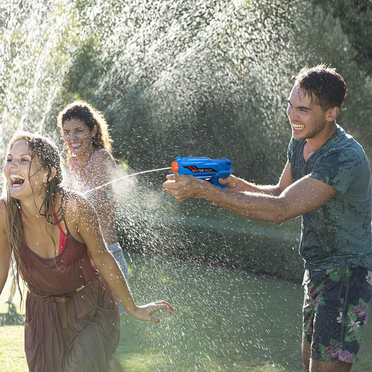 Wasserpistole für Kinder, 2-teilige Wasserpistole mit langer Reichweite, Super Squirter für Kinder und Erwachsene, das perfekte Spielzeug für Sport, Pools, Gärten, Strände und Wasserschlachten im Freien