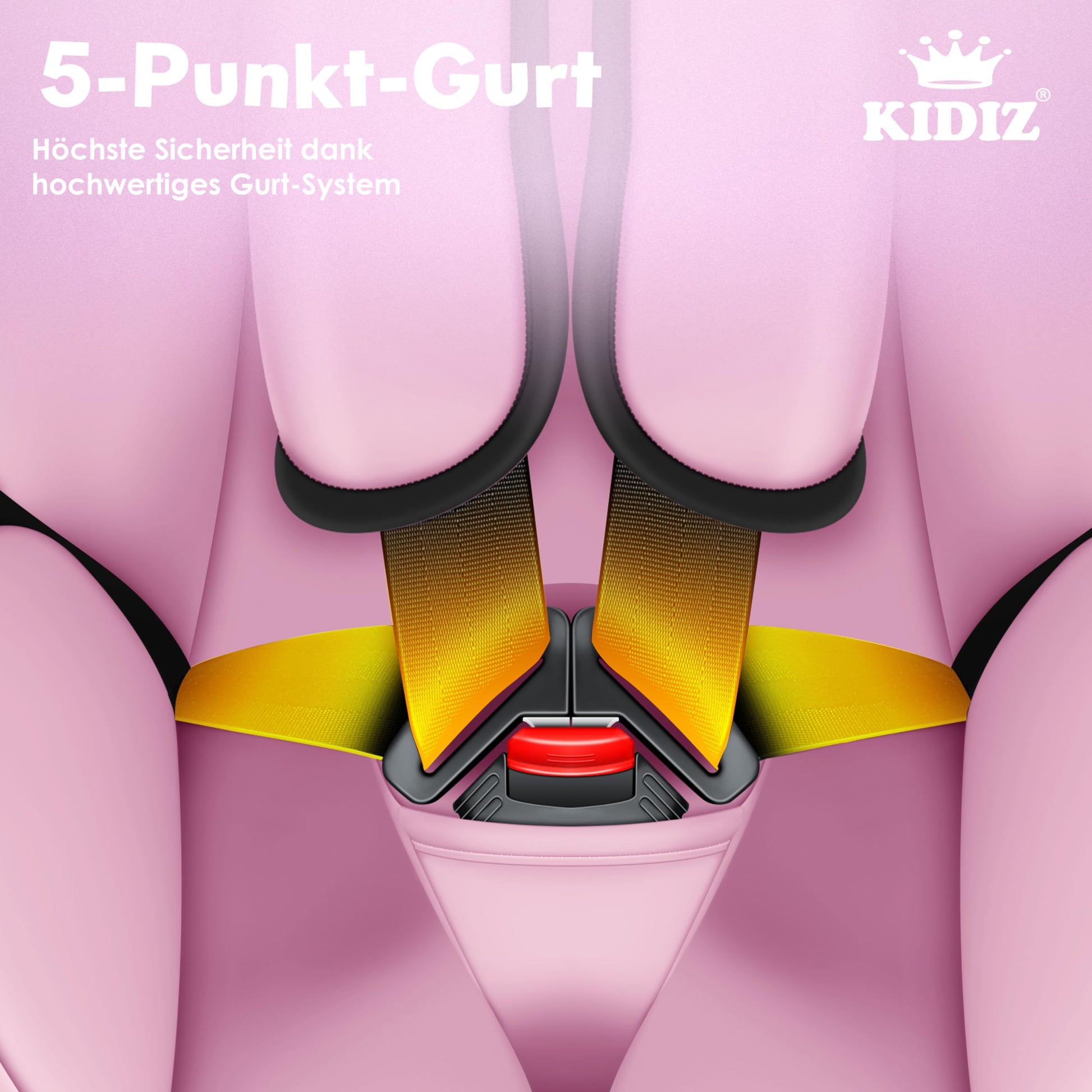 KIDIZ® Autokindersitz Kinderautositz Gruppe 1+2+3 9-36 kg 5-Punkt-Sicherheitsgurt, Autositz, Kindersitz, Einstellbare Kopfstütze, Mitwachsende Sitzerhöhung 1-12 Jahre, Stabil und Sicher - Meloni2