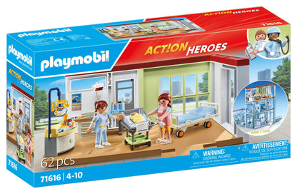 PLAYMOBIL | Action Heroes | Kinderarzt mit Teddybär | nachhaltiges Spielzeug für Kinder ab 4 Jahren | 71619