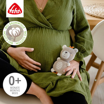 Fehn Mini-Spieluhr Otter – Kuscheltier & Einschlafhilfe: Aufzieh-Spieluhr mit sanfter Melodie Brahms Wiegenlied beruhigt in jeder Situation – für Babys und Kleinkinder ab 0+ Monaten