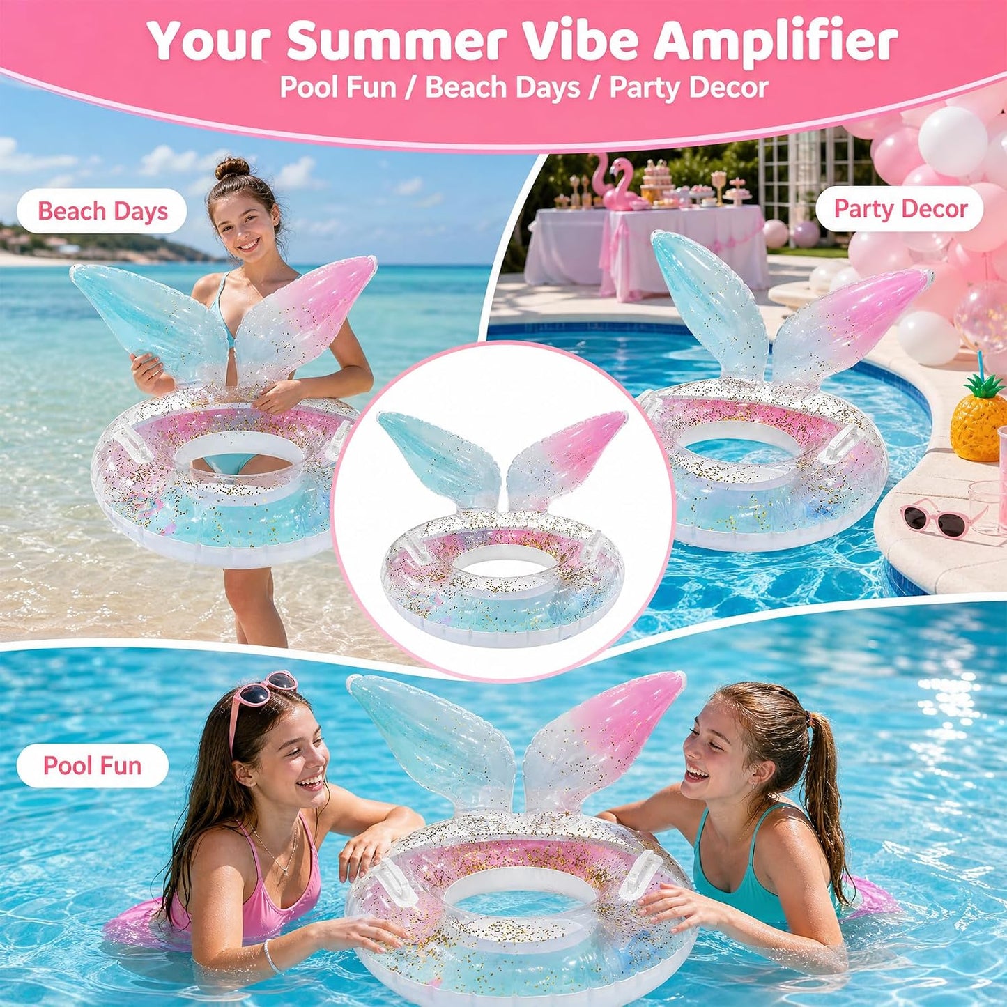 Baby Schwimmring, Baby Schwimmen Ring, Schwimmhilfe mit Schwimmsitz, Schwimmreifen für Kleinkind von 6 Monate bis 48 Monate, Schwimmlernhilfe für Mädchen und Jungs