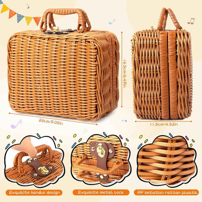Gobesty Neugeborenen Geschenkkorb, Baby Geschenke zur Geburt, 7 in 1 Baby Geschenkset Geburt mit Babydecken, Baby Dreieckstuch, Plüschtiere, Grußkarten, Geburtskarten, Socken, Geschenkboxen Körbe