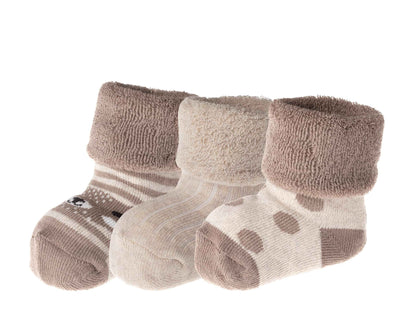 Jacob's – Erstlingssöckchen Baby 3er Pack | Weiche Vollfrottee-Socken, OEKO-TEX® zertifiziert | Größe 0–3 Monate, hautfreundlich & wärmend