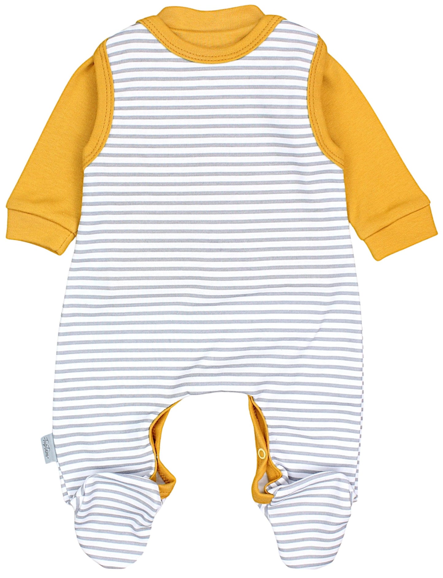 TupTam Baby Unisex Strampler Set mit bedrucktem Spruch, 2er-Pack