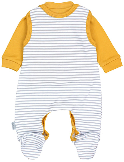 TupTam Baby Unisex Strampler Set mit bedrucktem Spruch, 2er-Pack