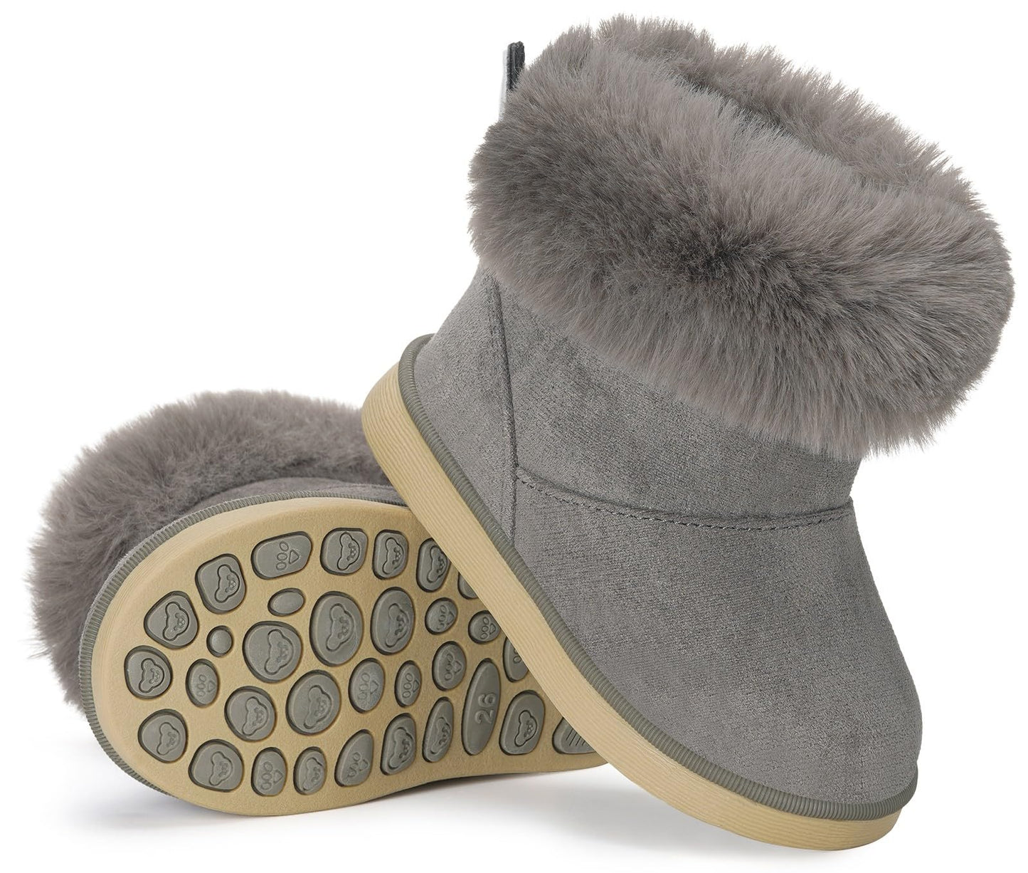 Gaatpot Baby Boots, Girls' Boots, Winter Shoes, Snow Boots, Children's Slip-On Boots, Warm Plush Lined, Comfortable, Rabbit Ears, Shoes, EU 20-29