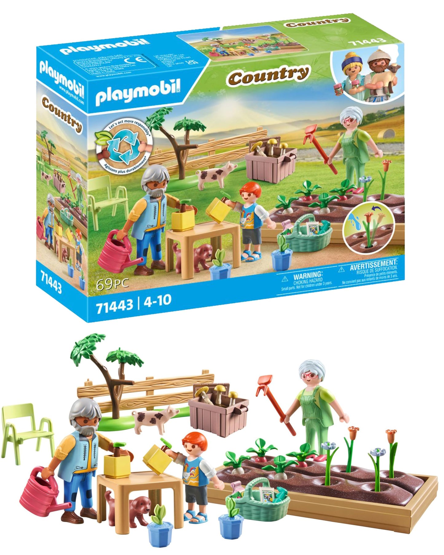 PLAYMOBIL Country 71441 Gemütliches Bauwagencafé, spielerisches Lernen mit liebevoll gestaltetem Bauwagen, detailreicher Austattung und einem Gänseteich, nachhaltiges Spielzeug für Kinder ab 4 Jahren