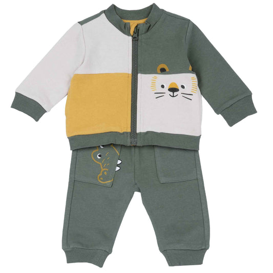 Chicco Boys' Jogging Suit Set, Lined Modern