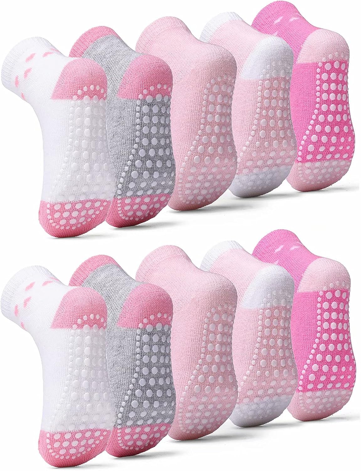 KOWAYI Stoppersocken Kinder 5/10 Paar ABS Rutschsocken Kinder Jungen, Mädchen, Baby Antirutschsocken 1-7 Jahre Grip Socken