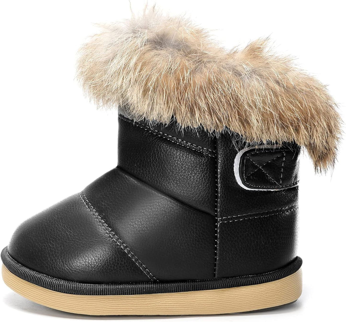 KVbabby Winter Shoes, Girls’ Warm Lined Winter Boots, Children's Ankle Boots, Waterproof Snow Boots, Soft Soles, Slip-On Boots