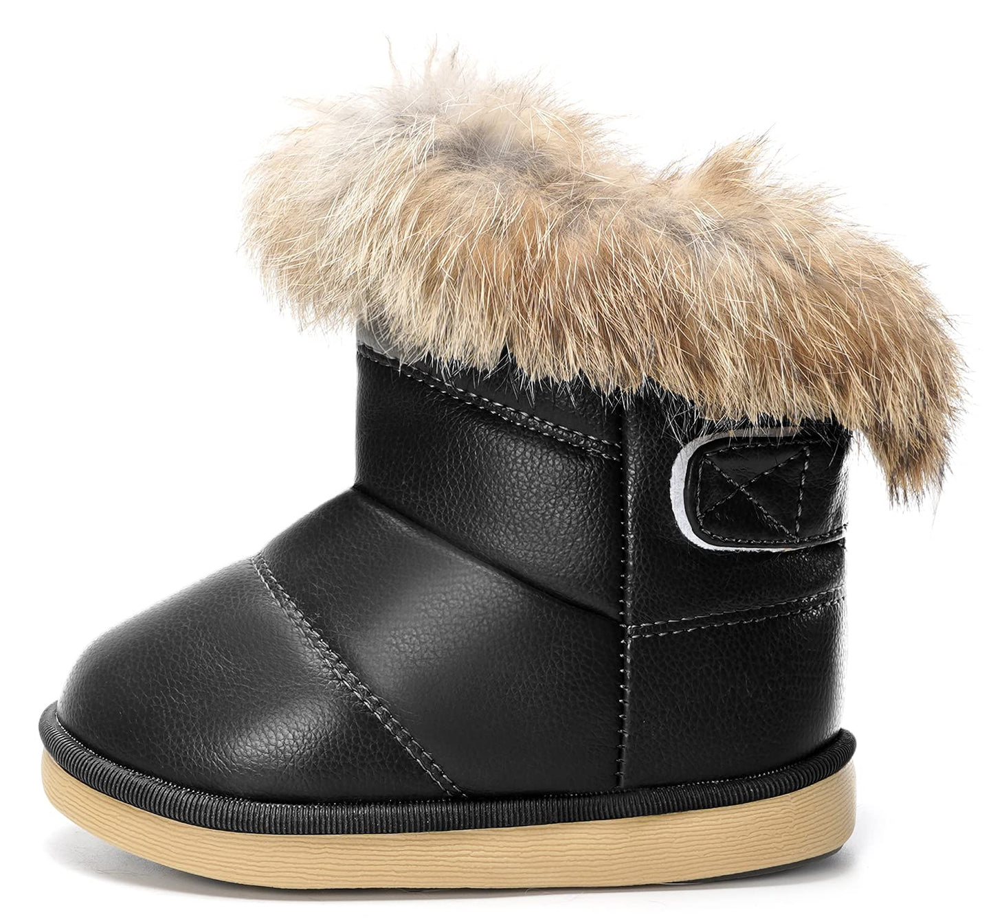 KVbabby Winter Shoes, Girls’ Warm Lined Winter Boots, Children's Ankle Boots, Waterproof Snow Boots, Soft Soles, Slip-On Boots