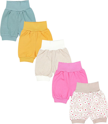 TupTam Baby Mädchen Pumphose Sommershorts 5er Set