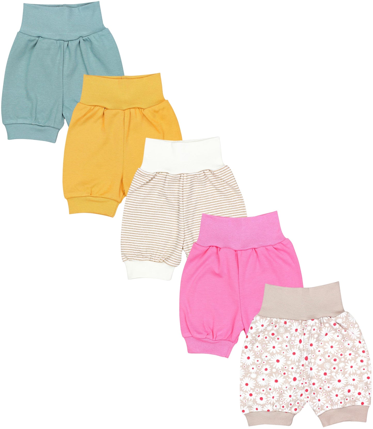 TupTam Baby Mädchen Pumphose Sommershorts 5er Set