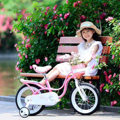 Royal Baby Little Swan Kinderfahrrad Mädchen Fahrrad Stützräder 12 14 16 18 Zoll ab 3-10 Jahre Rosa Kinder Fahrrad - Meloni2