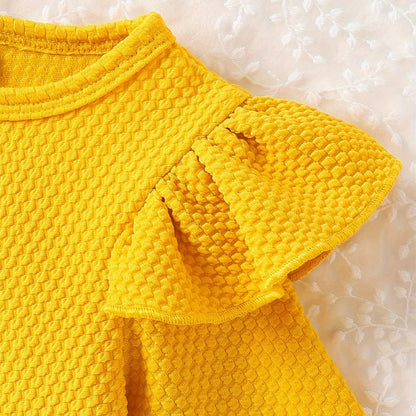Baby Mädchen Kleid Strickjacke Sets 3 Stück Neugeborene Kleidung Jäckchen + Kleid + Stirnband Frühling Sommer Herbst Winter Langarm Jacke Ärmelloses Kleid für Hochzeit Weihnachten