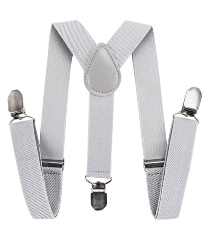 axy HTK25-1 Children's Boys Braces Y Shape Wide 2.5 cm with 3 Strong Clips Can be Combined with Bow Tie Plain Colours