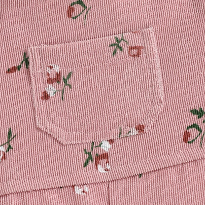 Baby Mädchen Kleidung gerippte Stricken Langarm Tops Blumenmuster Hosenträger Hosen mit Tasche Outfits Sets