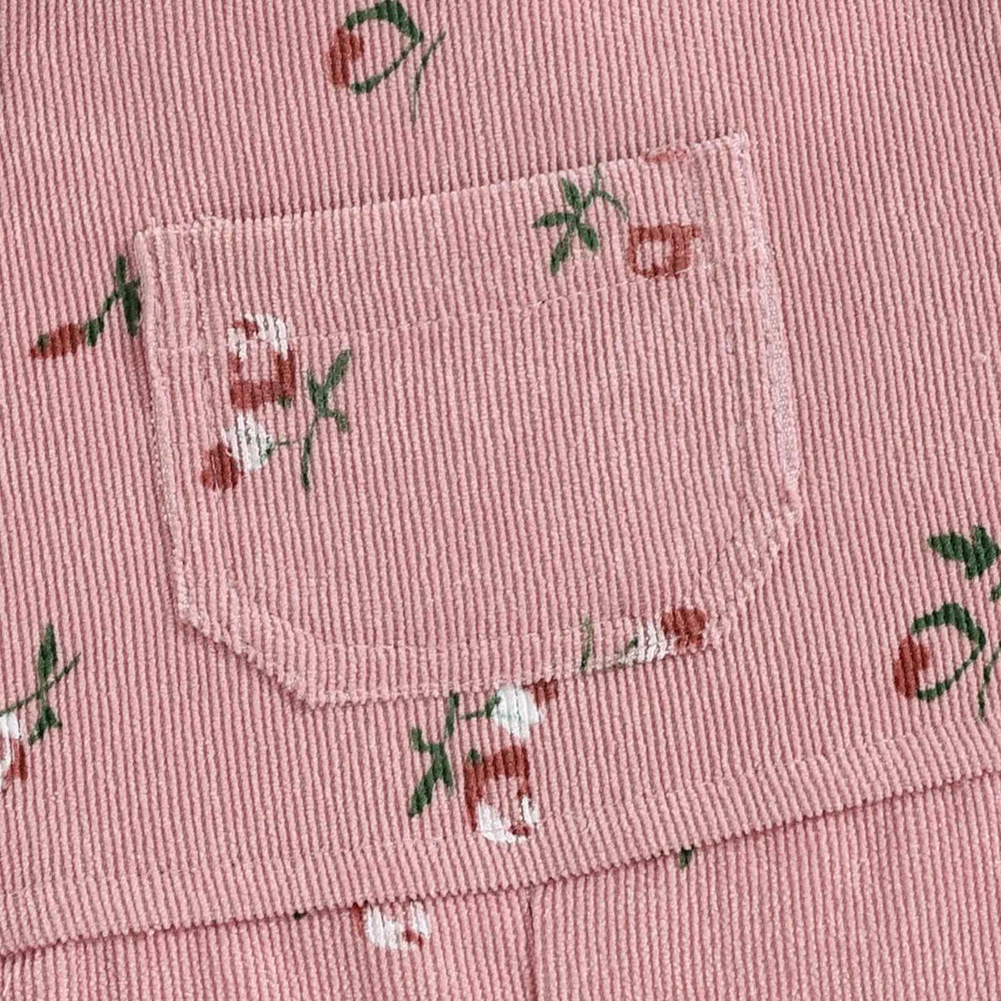 Baby Girls' Clothing Ribbed Knit Long Sleeve Tops Floral Pattern Braces Trousers with Pocket Outfits Sets