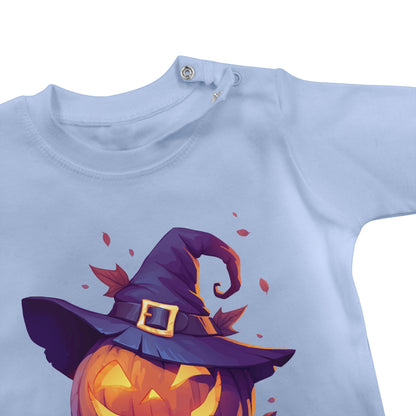 Shirtracer - Baby Long Sleeve Shirt - Babies - Scary Pumpkin | Scary Witch Pumpkin | Scary Pumpkin | Spooky Pumpkin | Pumpkin Face Halloween